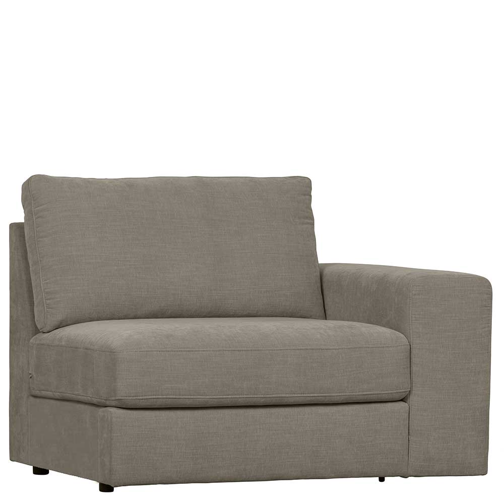 Couchmodul mit Armlehne rechts in Grau - Gregg