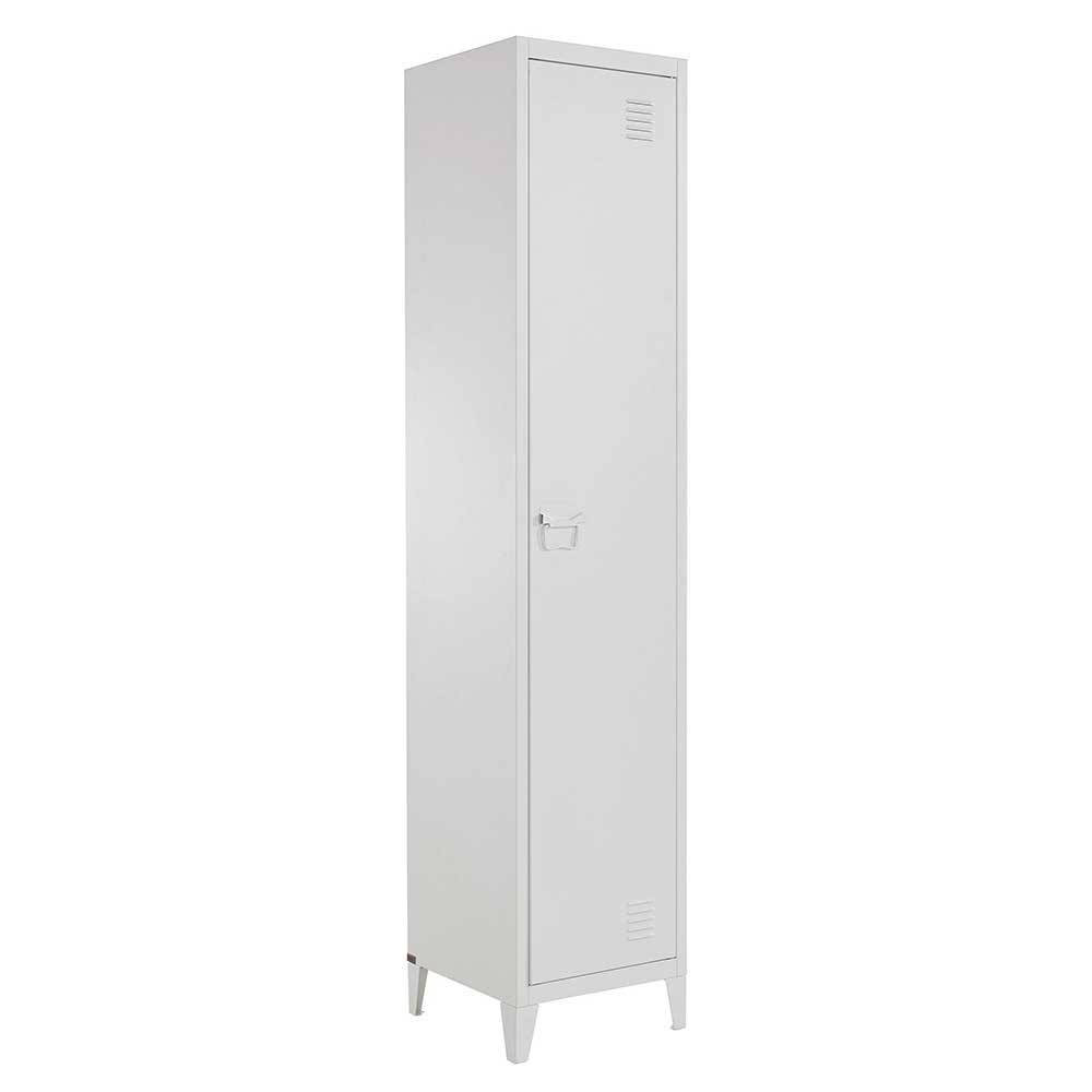 Spind-Design Schrank in Weiß - Montpa