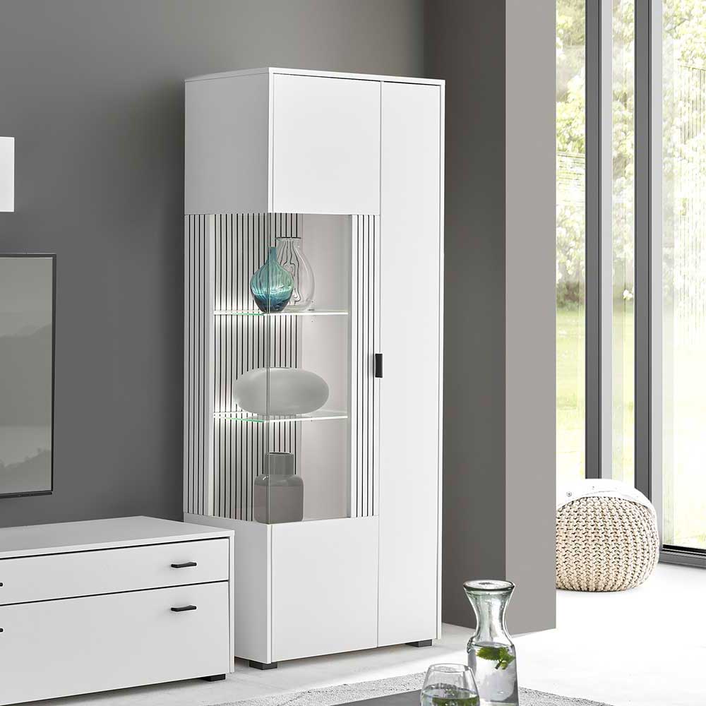 Weißer Vitrinenschrank 2-türig - Dualkos