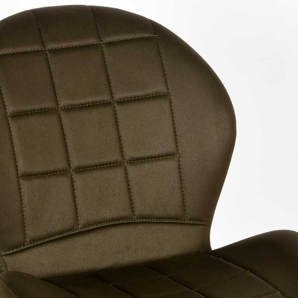 Microfaser Esszimmerstuhl in Oliv Grün - Tuwedia (2er Set)