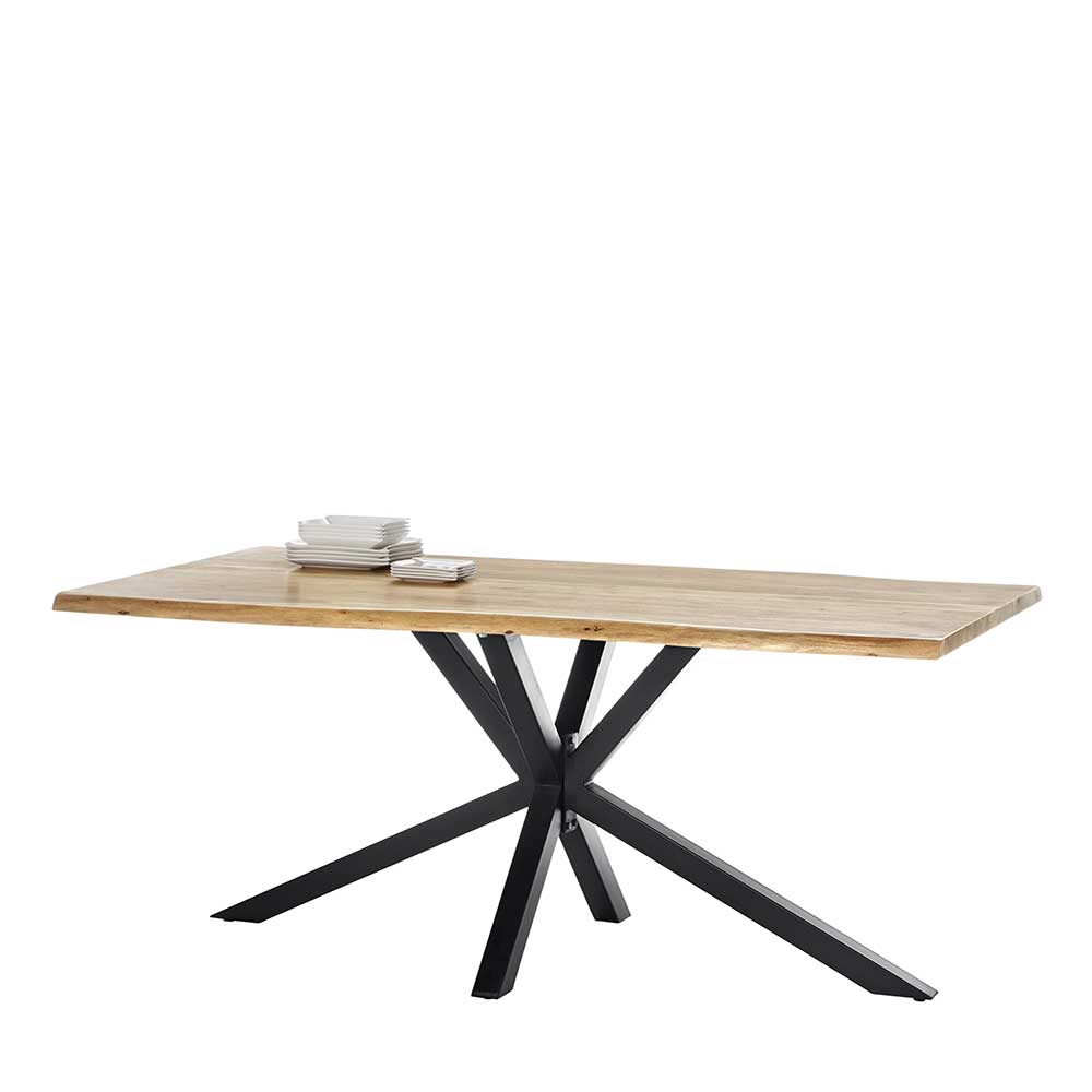 3 Größen Esszimmer Tisch mit Baumkante Akazie - Fornax