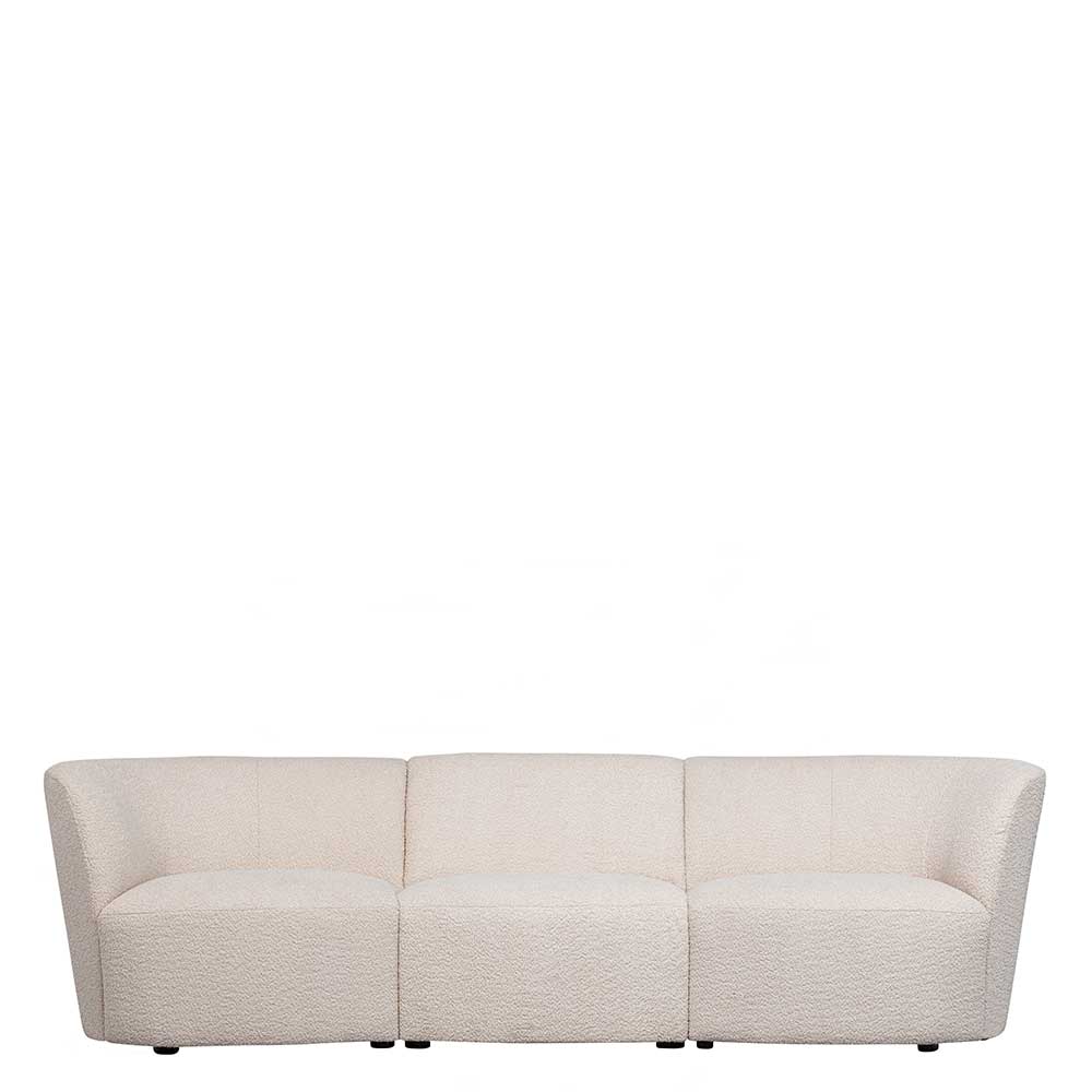 Cremefarbenes Boucle Sofa-Element als dreisitziges Sofa für das Wohnzimmer – Alexandra