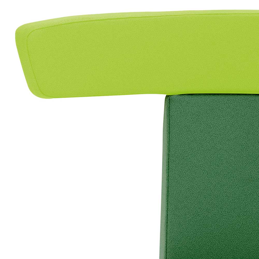 Hocker mit gepolsterter Lehne & Drehgestell - Jimdira