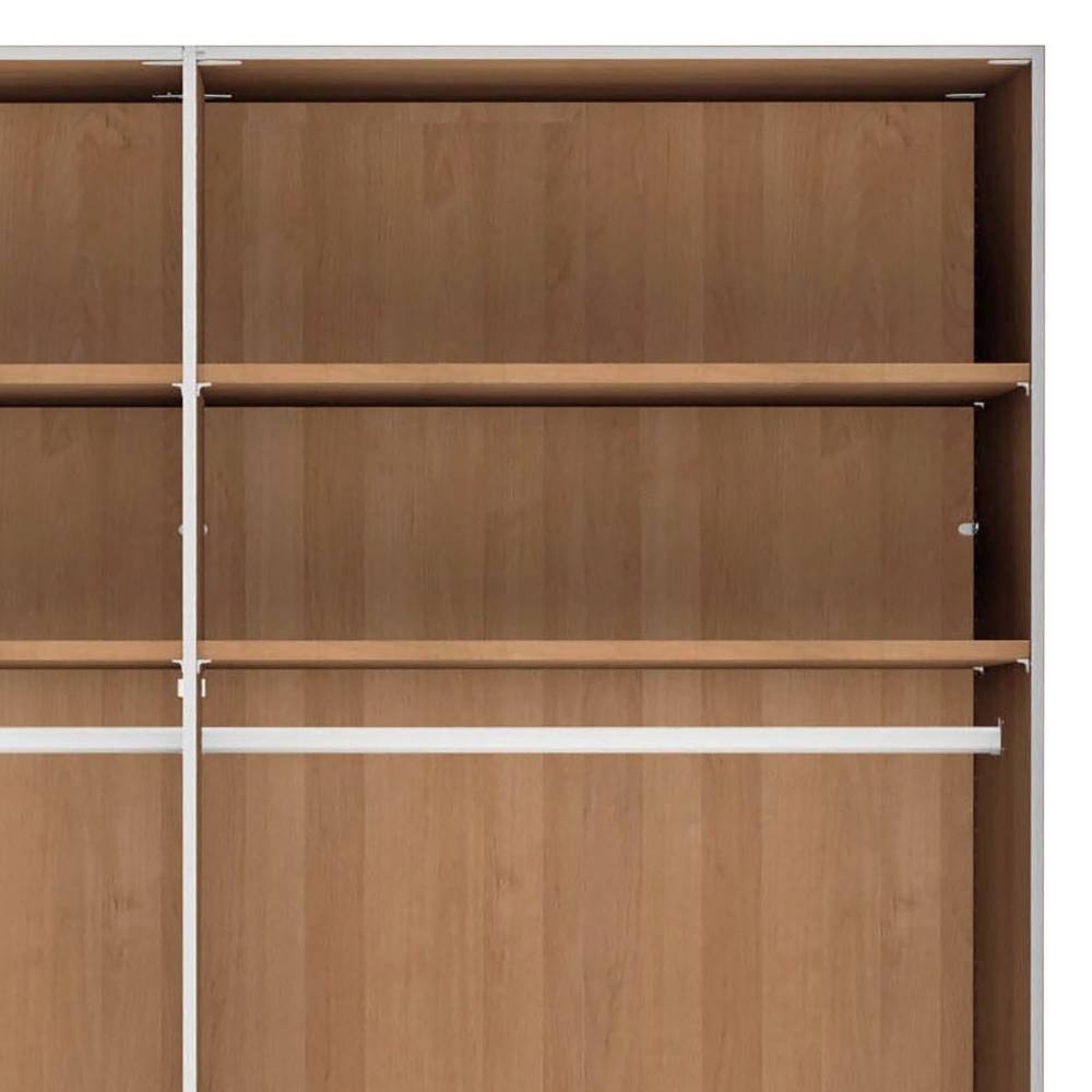 4-türiger Kleiderschrank in Eiche Bianco - Yanicas