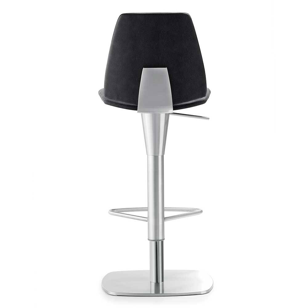Designer Barhocker mit Lehne in Anthrazit - Huesca