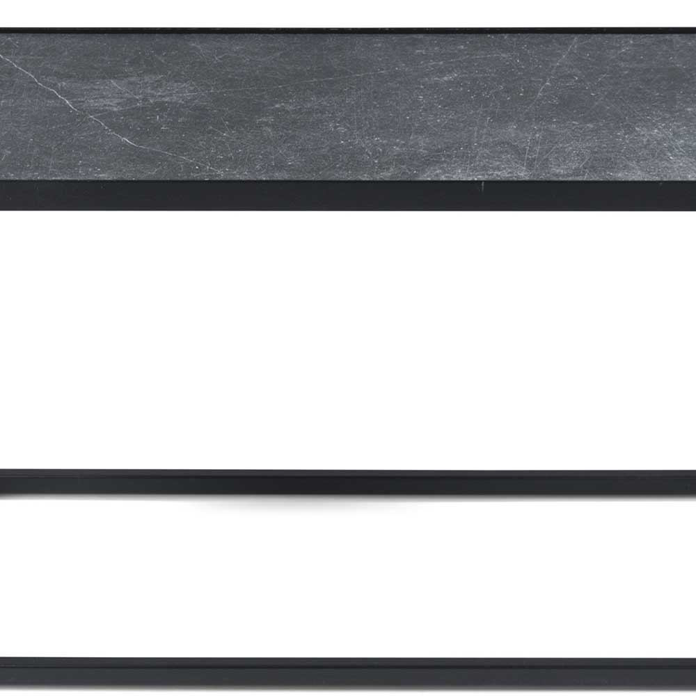 60x40x60 Sofatisch mit Steinplatte in Grau - Abeille