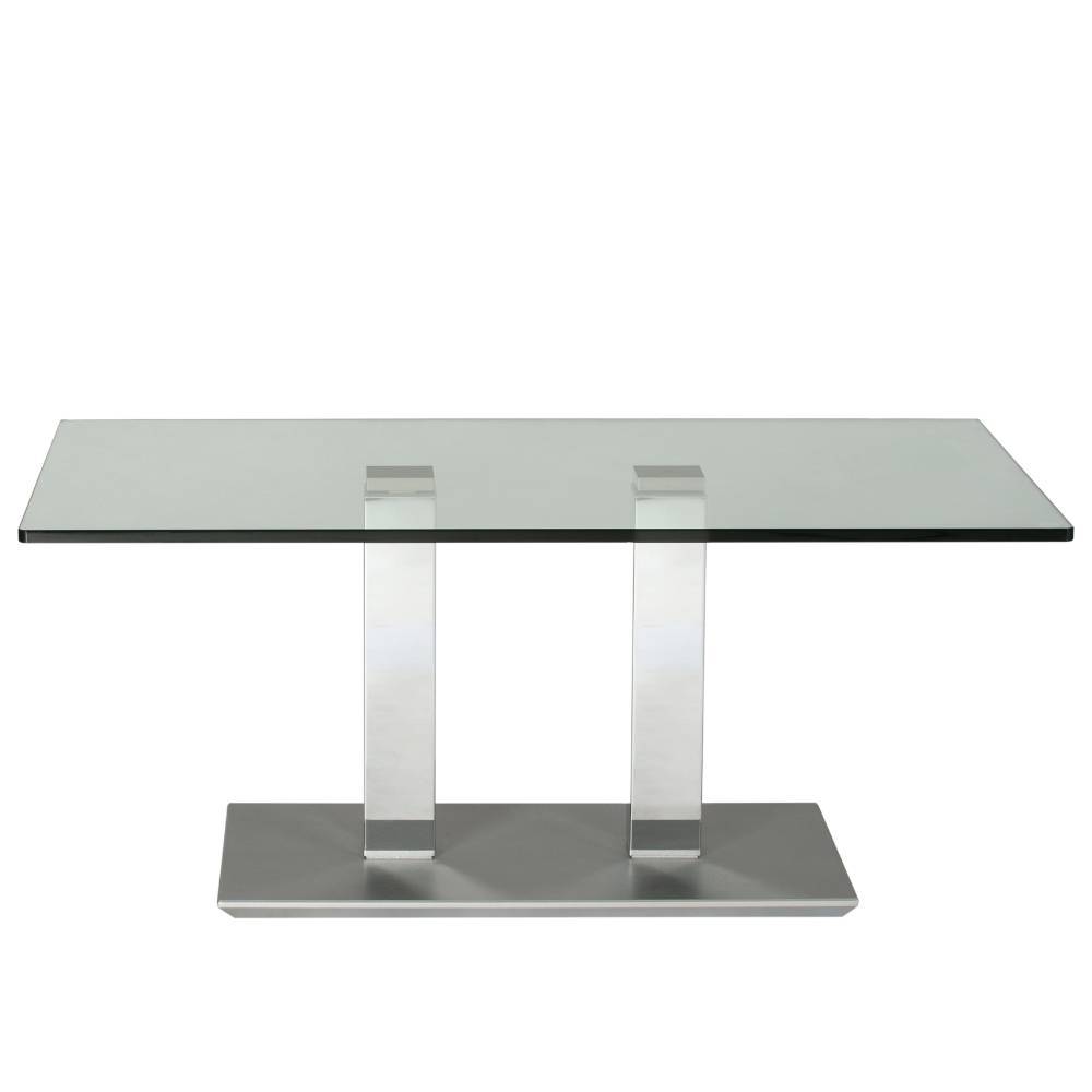 Design-Wohnzimmertisch mit höhenverstellbarer Glasplatte - Osla