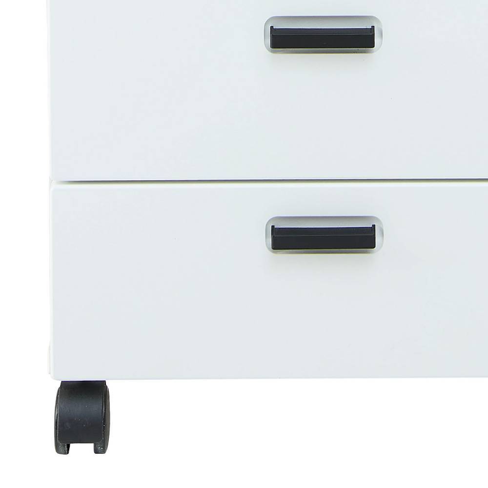 Schreibtisch Rollcontainer in Weiß - Marianna