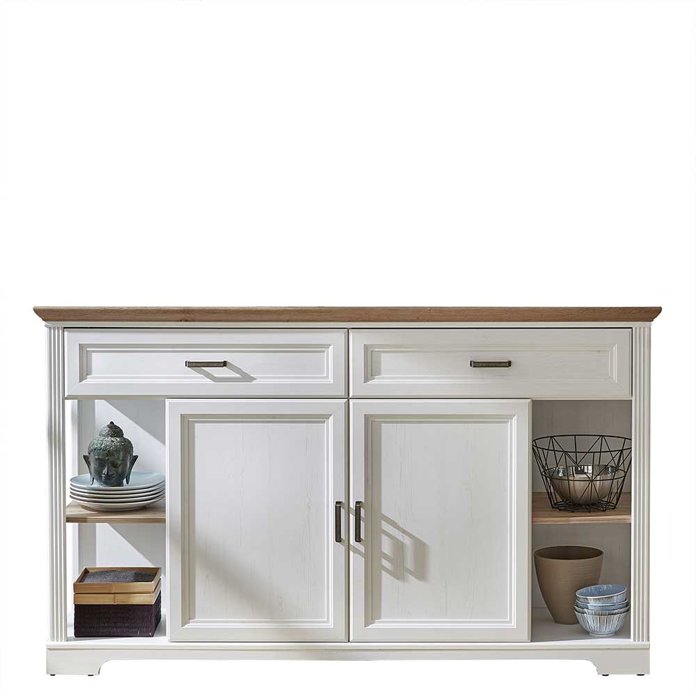 171x102x48 Sideboard in Weiß & Eiche - Sinolita