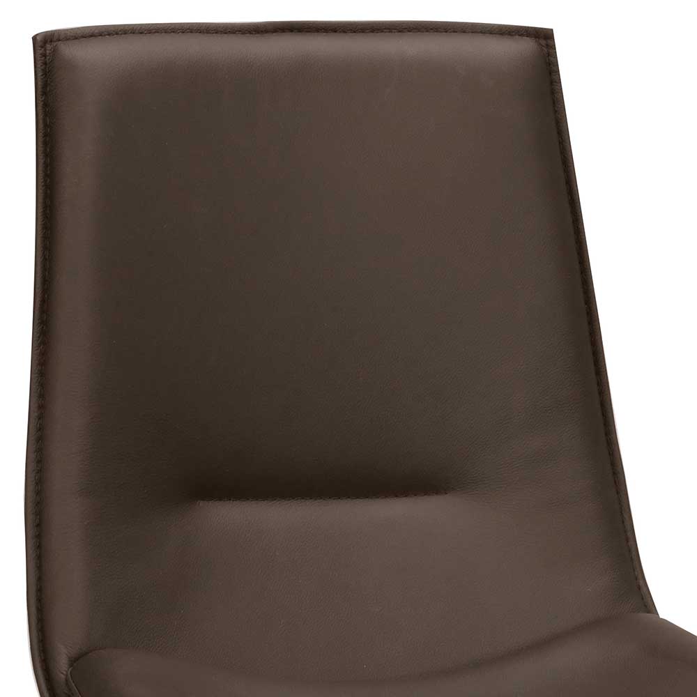 Lederstühle in Braun - Unkorian (2er Set)