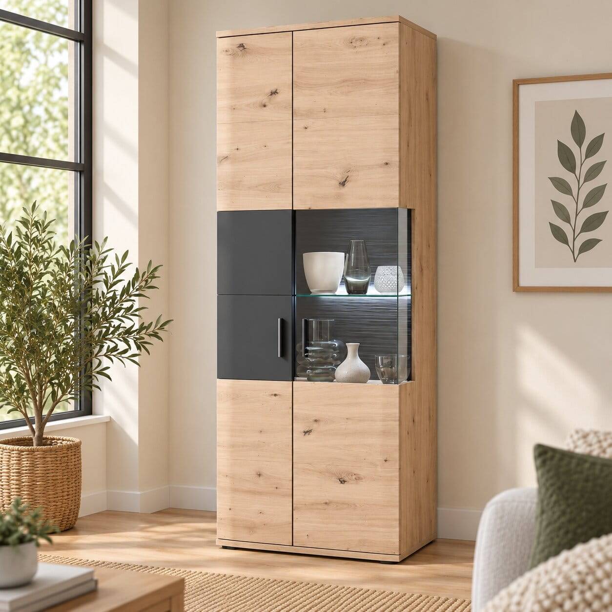 2-türiger Vitrinenschrank modern - Vecenda