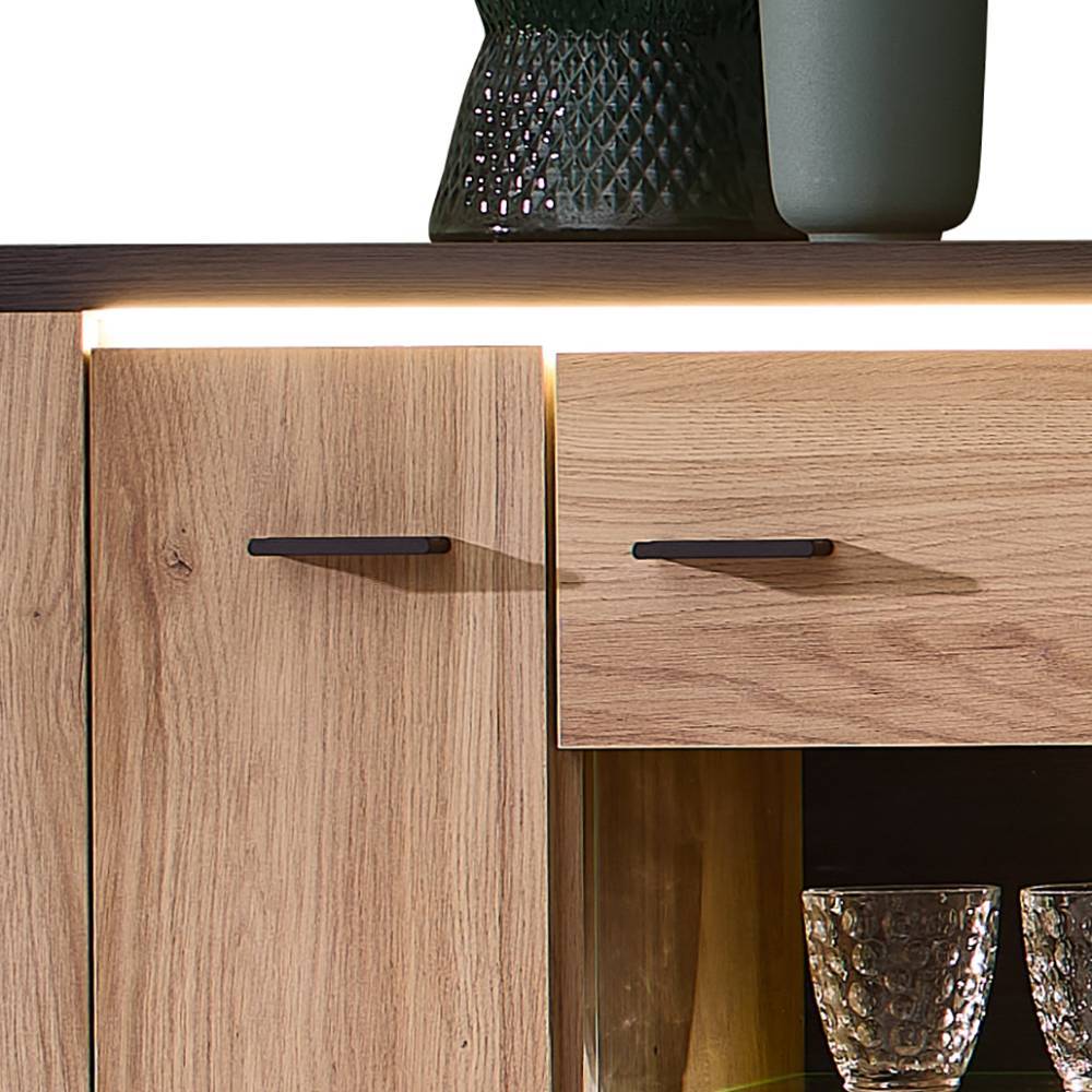 Highboard Vitrine mit LED Beleuchtung - Zorro