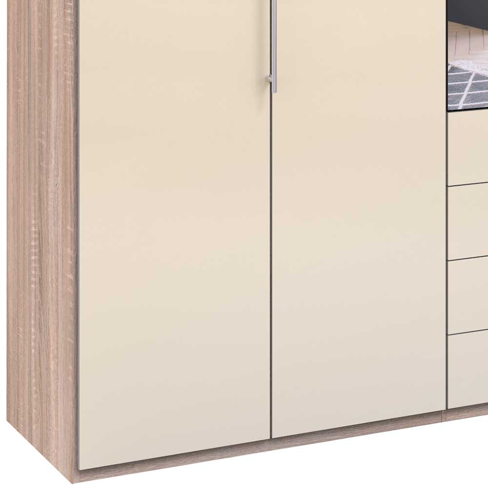 Schlafzimmer Kleiderschrank mit Spiegel Falttür - Rativian