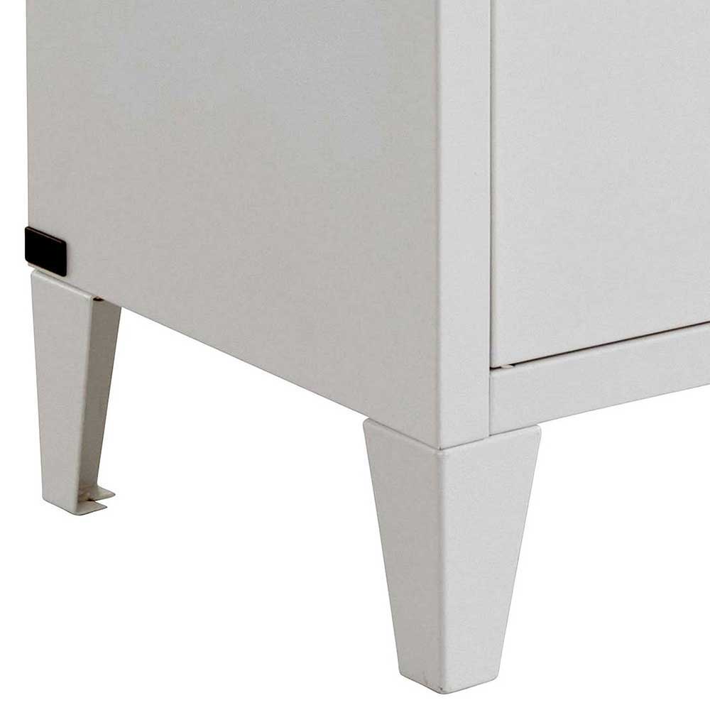 Spind-Design Schrank in Weiß - Montpa