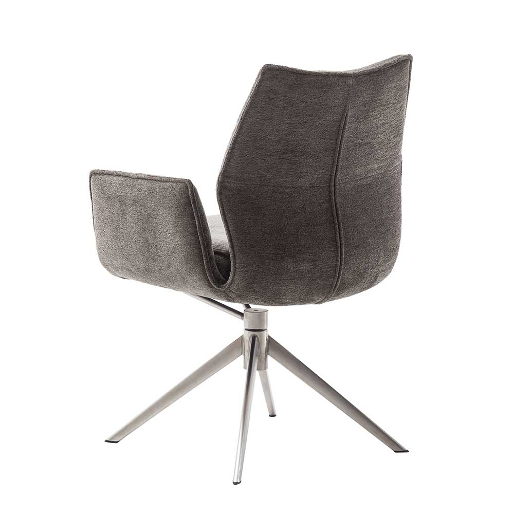 Drehbare Armlehnenstühle mit Taschenfederkern - Obanya (2er Set)