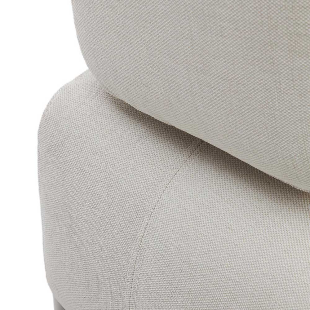 3er Wohnzimmercouch aus Chenille in Beige - Turena