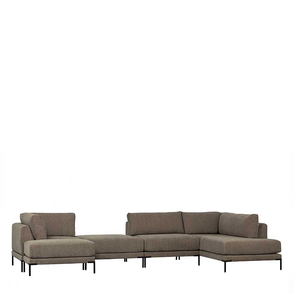 Modulsofa Lounge links in Taupe - Birte