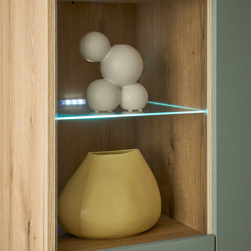 Skandi Wohnzimmer Schränke & Wandboard - Oliva (dreiteilig)