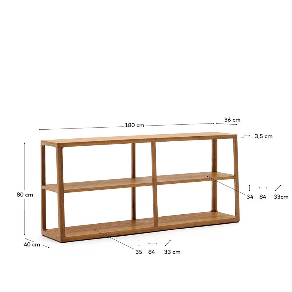 180x81x40 Offenes Standregal mit vier Fächern - Mercana