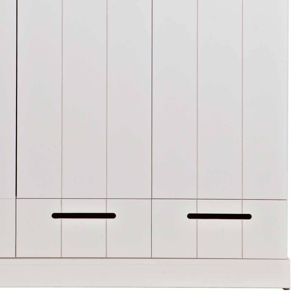 140x195x53 Skandi Kleiderschrank in Weiß - Mattressa