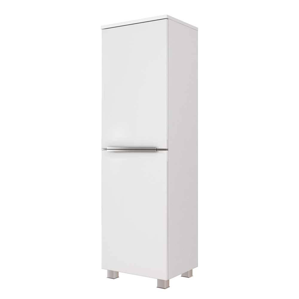 Weißer Midi Bad Schrank 40x130x35 cm - Livendas