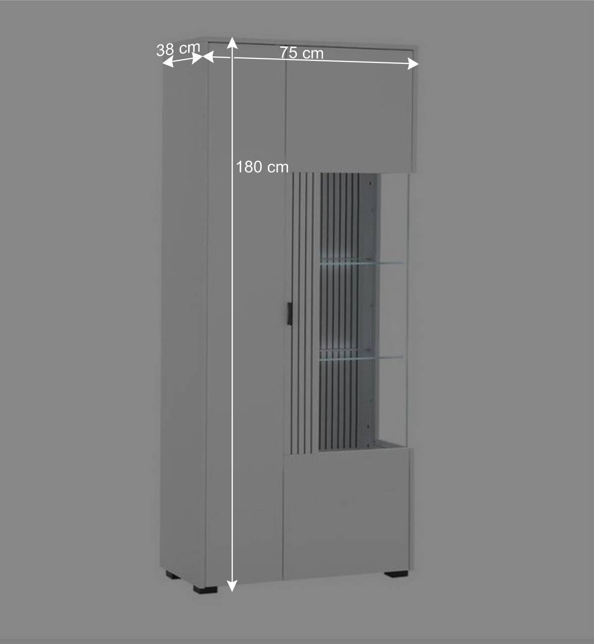 Weiße Vitrine fürs Wohnzimmer - Dualkos