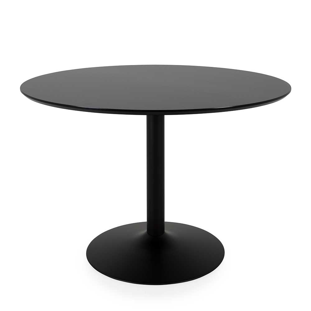 Schwarzer Esszimmer Tisch mit Retrodesign - Glams