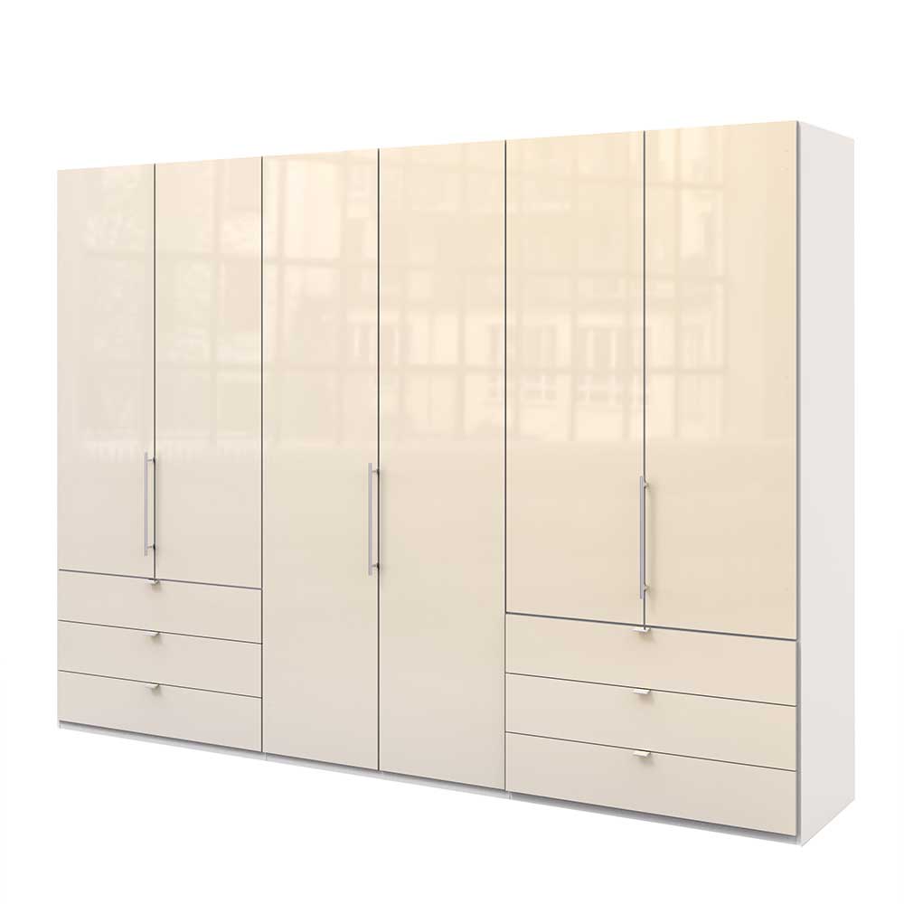 Schlafzimmer-Schrank in Creme Glas Front - Zidarie