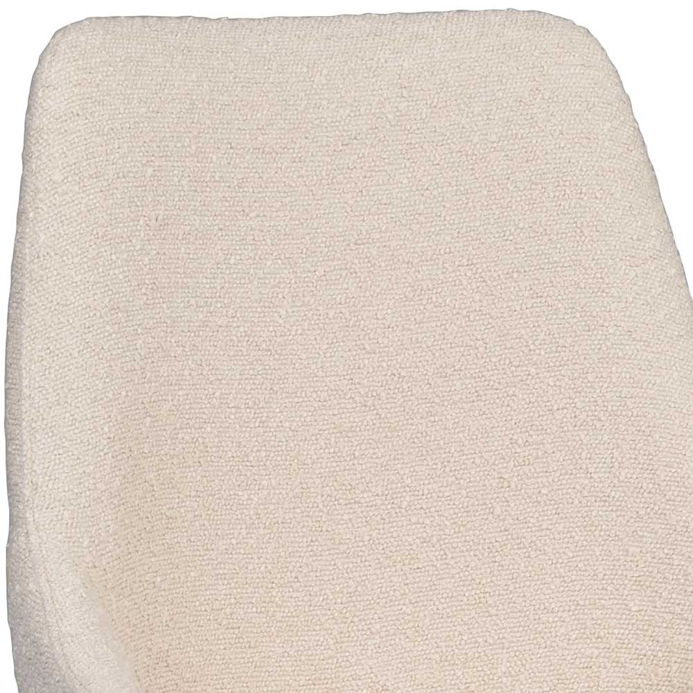 Polsterstuhl aus Boucle Stoff in Beige - Rojito (2er Set)