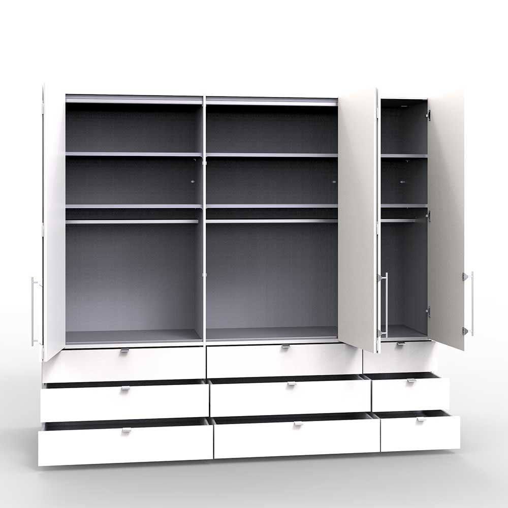 Holzoptik Kombi-Kleiderschrank in Eiche Sägerau - Zayun