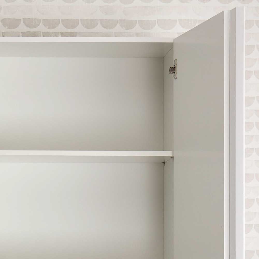 2-türiger Hochglanz Schrank in Weiß - Kerym