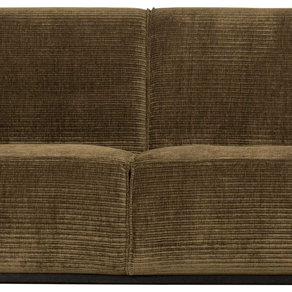 Dreisitzer Couch in Hellbraun Cord - Devenia