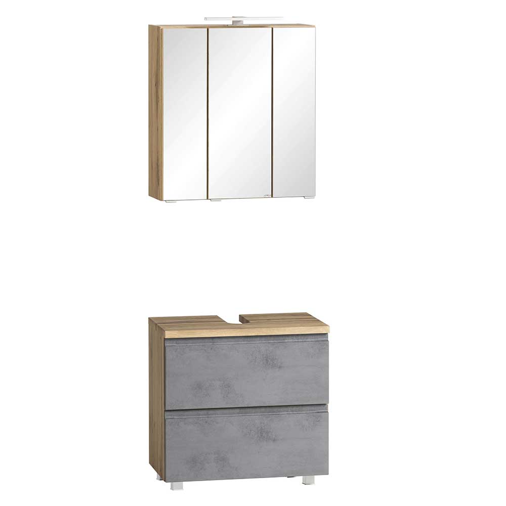 Waschtisch mit Spiegelschrank als Set - Mia (zweiteilig)