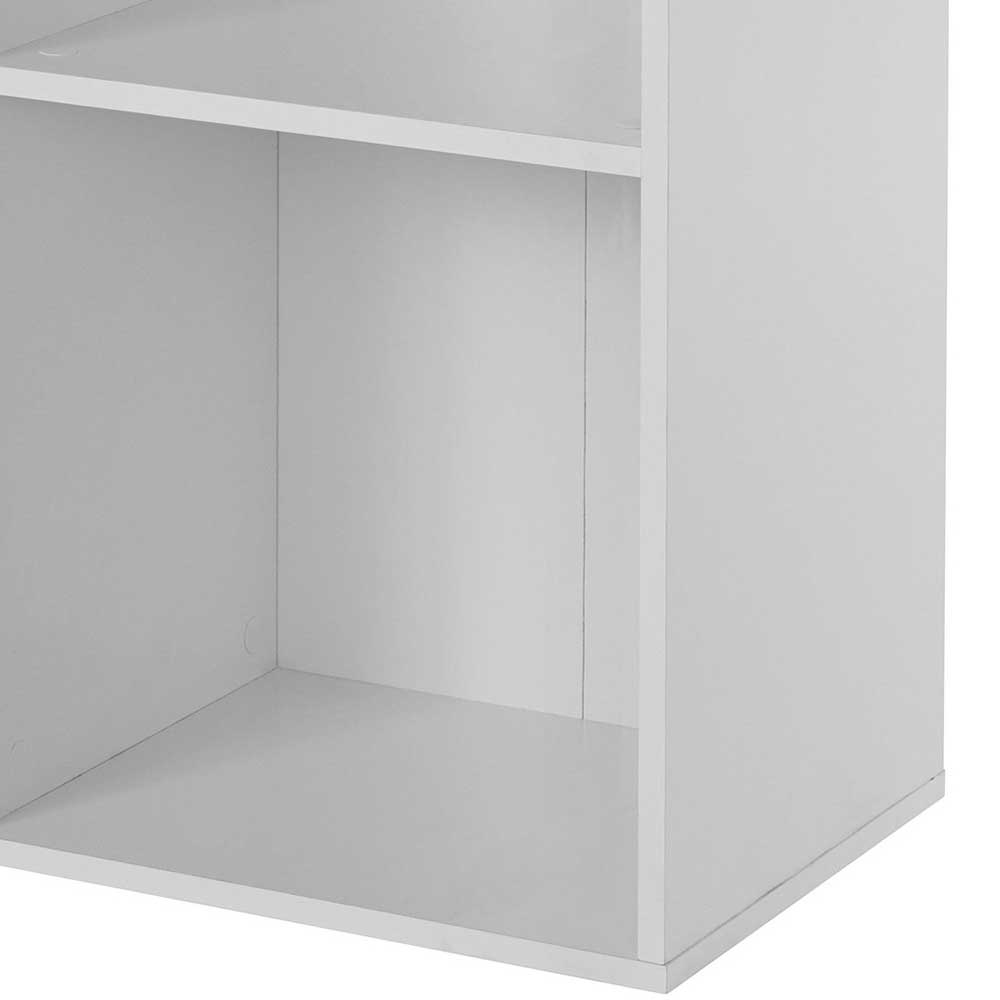 43x85x35 Weißes Regal mit Rückwand - Apyva