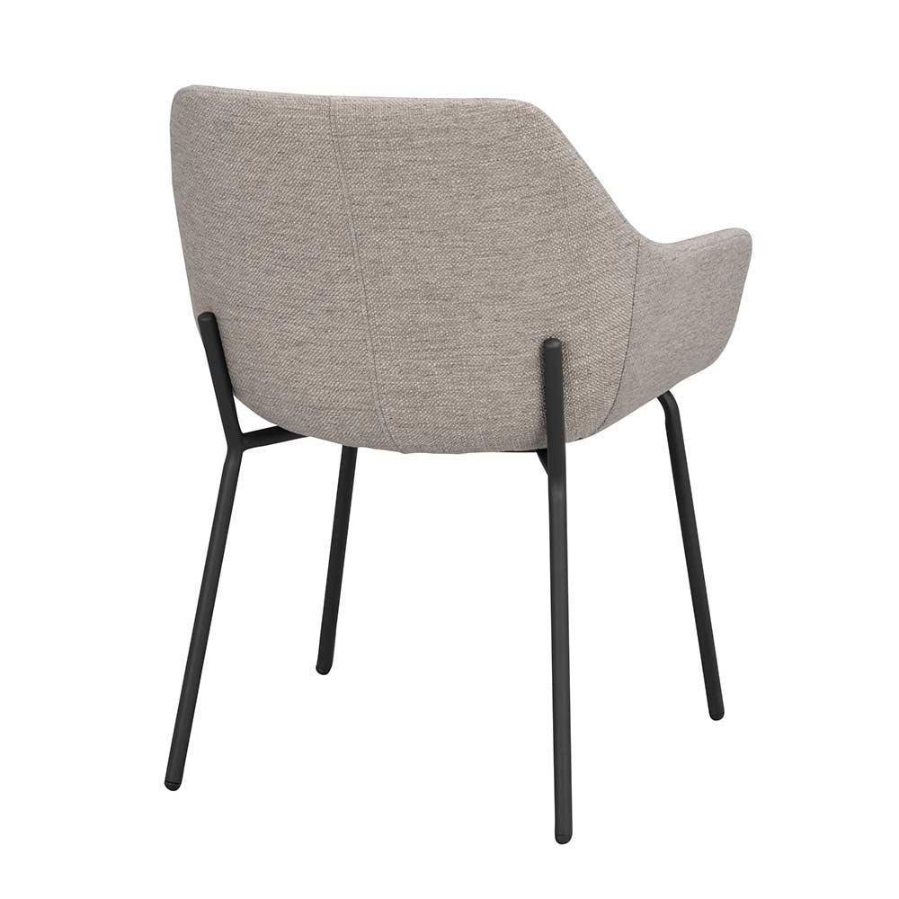 Runder White Wash Esstisch & Stühle - Pulva (siebenteilig)