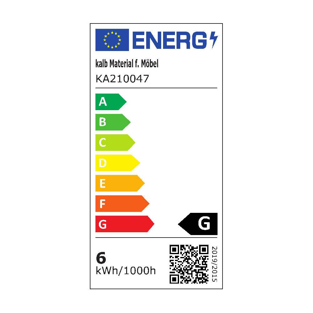 Energieeffizienzlabel G für den Spiegelschrank mit 6 kWh/1000h Verbrauch – Niniana