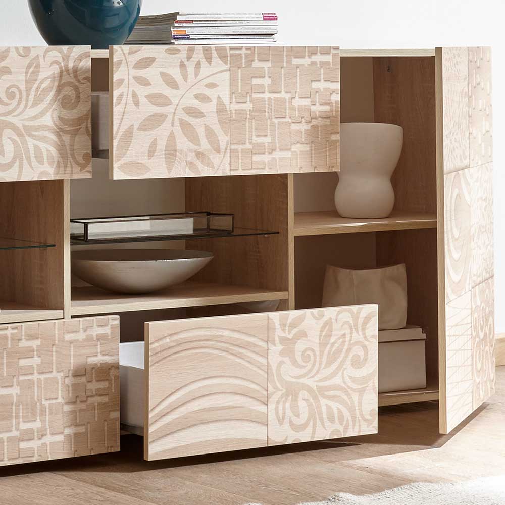 Großes Sideboard in Eiche Sonoma Dekor - Bielvas I