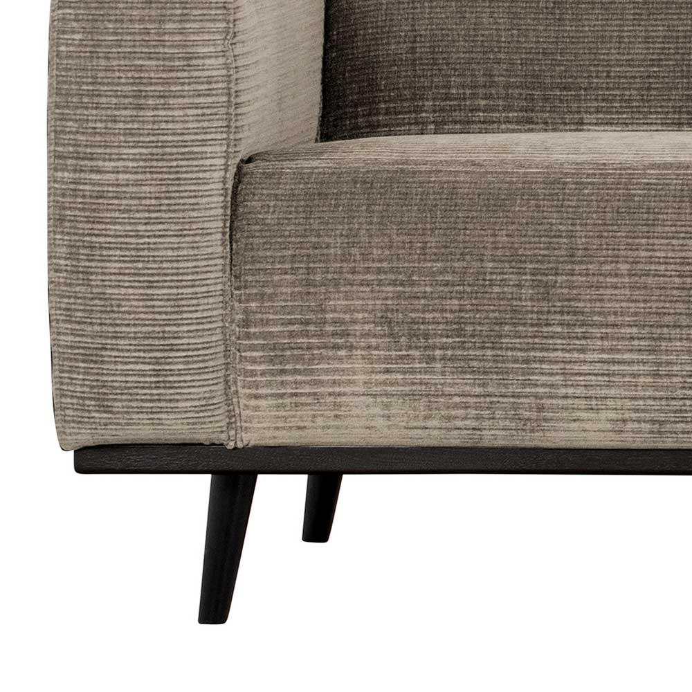 3er Cord-Sofa in Graubraun - Shinin