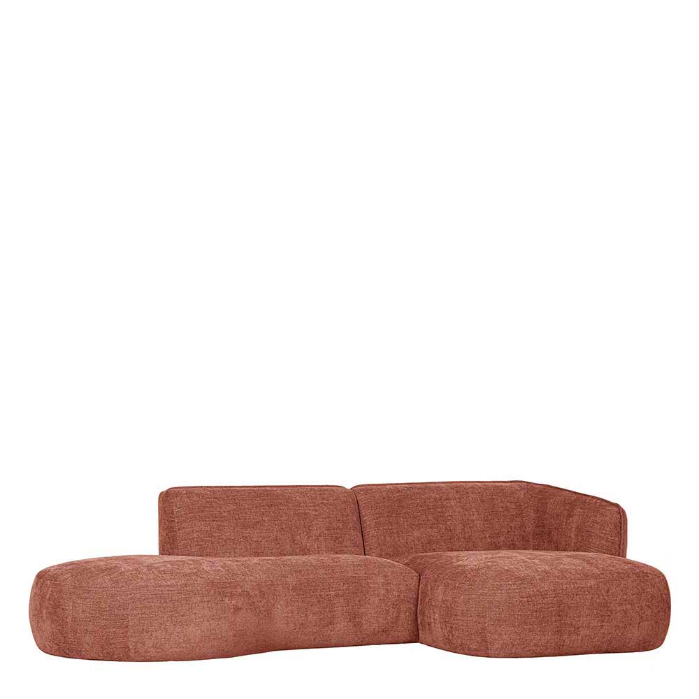 Stoff Eckcouch in Rosa - Gachi