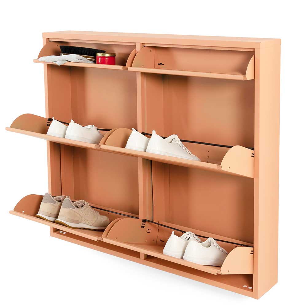 Hängender Schuhschrank in Terracotta - Manty