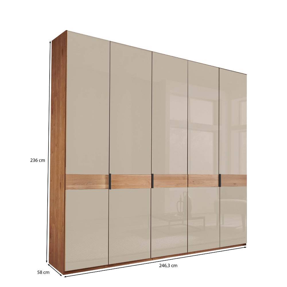 Glasfront-Kleiderschrank 236 cm hoch - Angelina