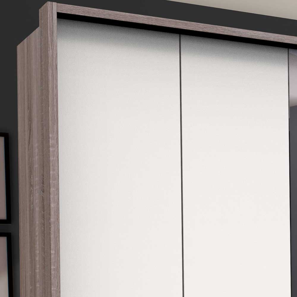 Falttüren-Kleiderschrank mit Spiegel - Tivierto