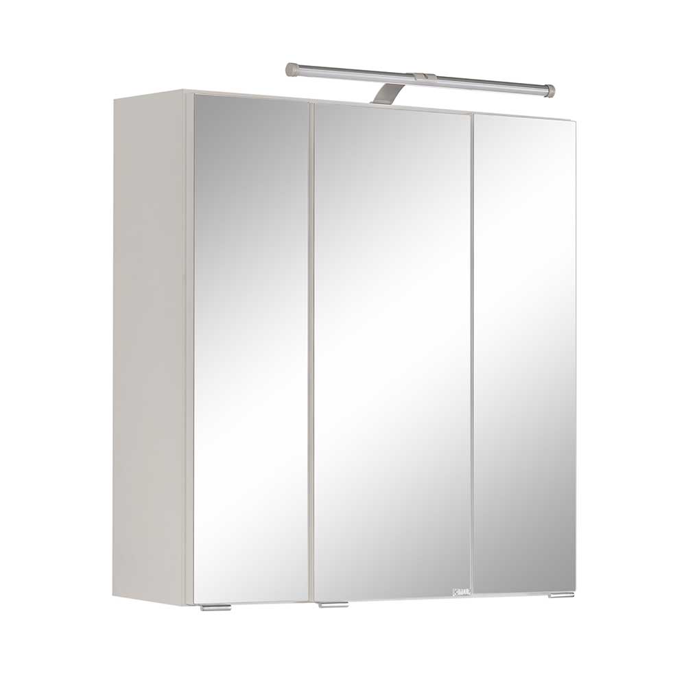 60x66x20 3D Spiegelschrank mit Aufsatzleuchte LED - Lasdias