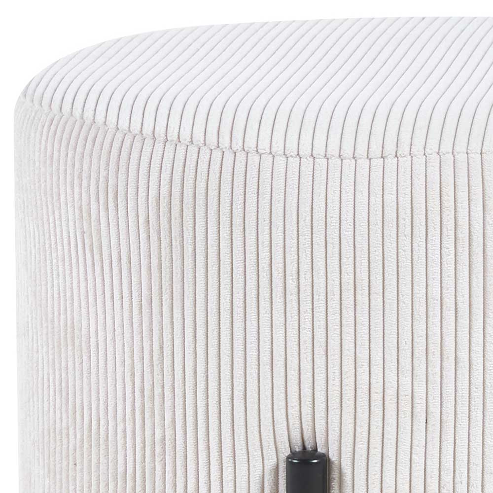 Moderner Sitzhocker in Beige Cord - Rulica
