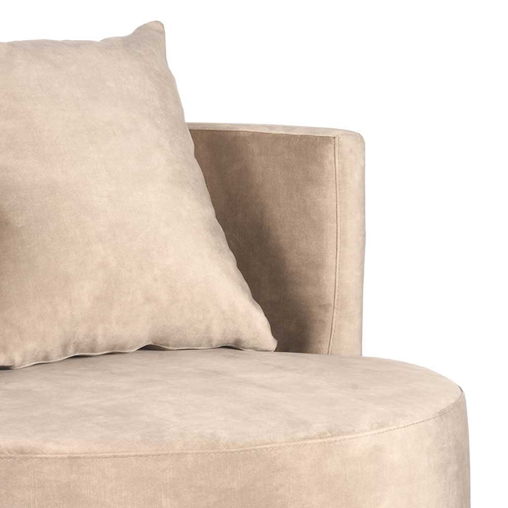 Polstersessel in Beige Velours - Sealand