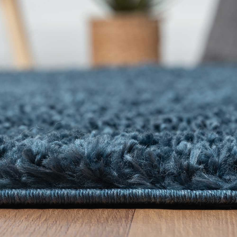 Dunkelblauer Teppich mit 150 cm Durchmesser - Asnes