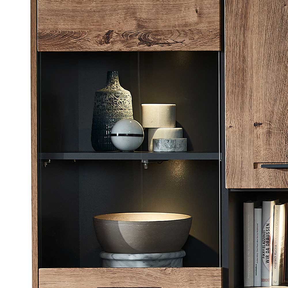 Wohnzimmer Design Wohnwand Möbelset - Xindus (vierteilig)