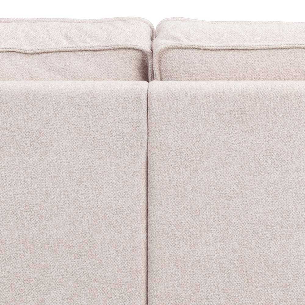 Dreier Sofa in Beige Stoffbezug - Praia