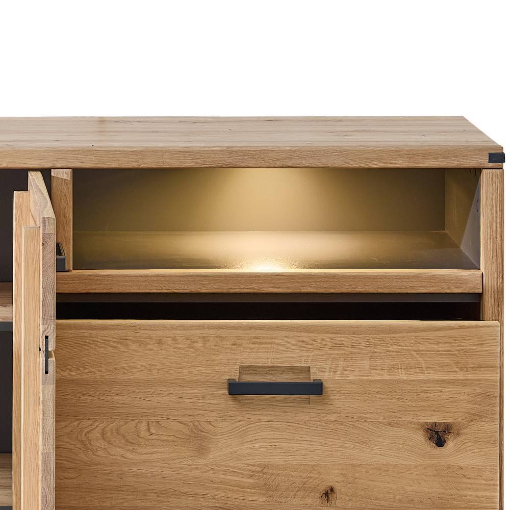 Sideboard in Wildeiche teilmassiv - Maineka