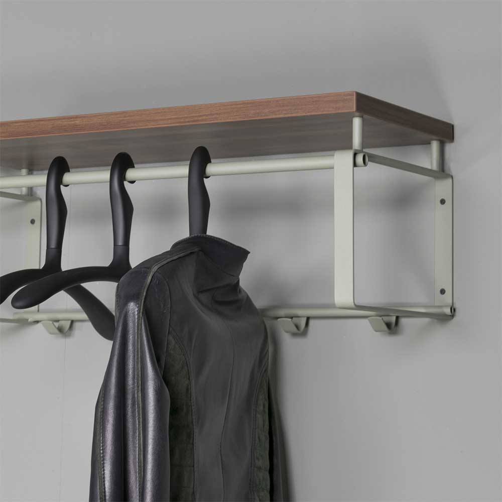 Industry Wandgarderobe in Graugrün Stahl - Studiana